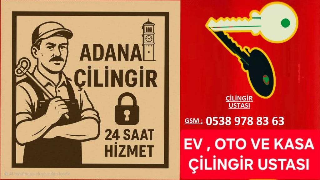 adana çilingir - 0538 978 83 63 adana çilingir olarak ; çilingir, oto çilingir ve kasa çilingir hizmetini 7/24 profesyonel olarak vermekteyiz. Bizlere 05389788363 den ulaşa bilirsiniz.